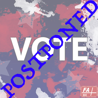 Spring 2020 elections are postponed until the fall 2020 semester due to the pandemic.