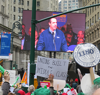 Cuomo speaks at Working People's Day of Action