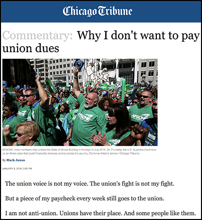 Mark Janus doesn't want to pay union dues