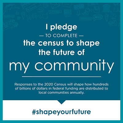 #shapeyourfuture is a pledge to complete and submit the 2020 Census.