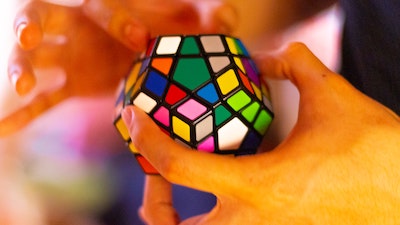 Rubik's cube being solved